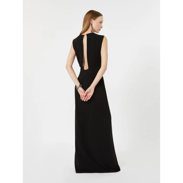 Max Mara Opera Long Cady Dress in Black | Evening Gowns | Coveti