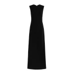 Max Mara Opera Long Cady Dress in Black | Evening Gowns | Coveti