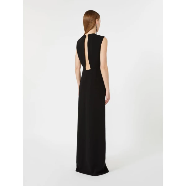 Max Mara Opera Long Cady Dress in Black | Evening Gowns | Coveti
