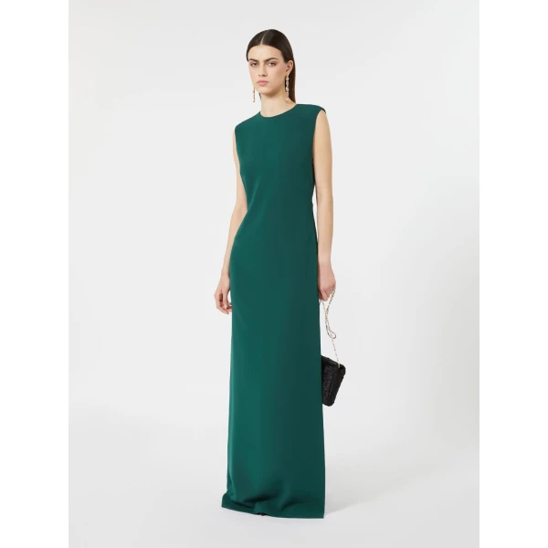 Max Mara Opera Long Cady Dress in Dark Green | Evening Gowns | Coveti