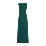 Max Mara Opera Long Cady Dress in Dark Green | Evening Gowns | Coveti