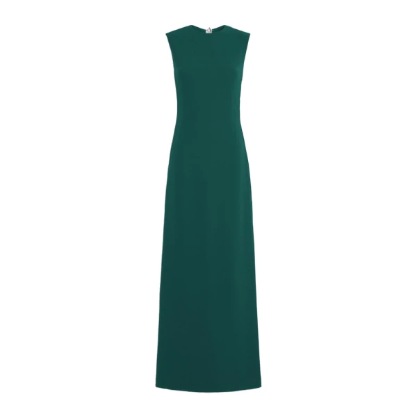 Max Mara Opera Long Cady Dress in Dark Green | Evening Gowns | Coveti