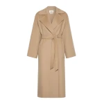 Max Mara Operoso Double Wool-Blend Robe Coat in Camel | Wool Coat | Coveti