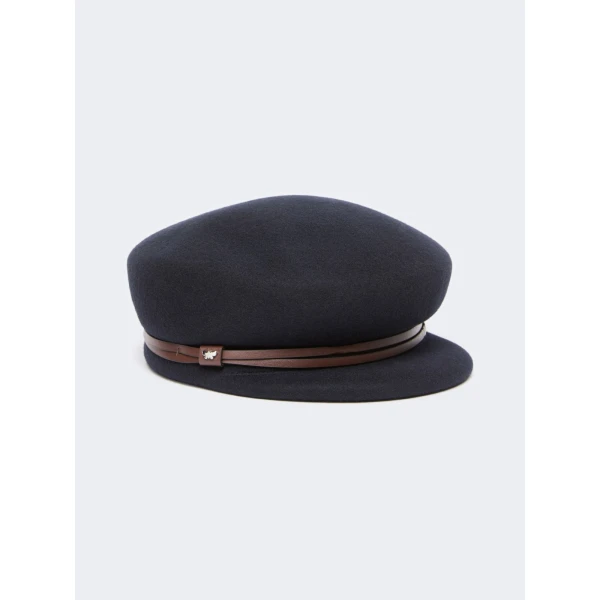 Max Mara Opossum Wool Felt Baker Boy Hat in Ultramarine | Hats | Coveti