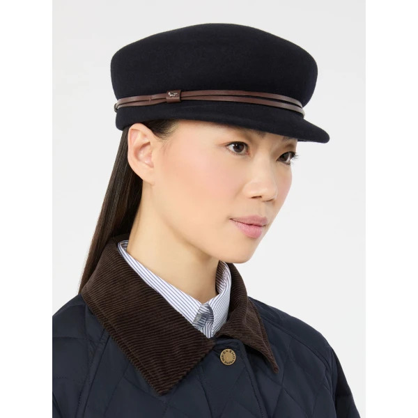 Max Mara Opossum Wool Felt Baker Boy Hat in Ultramarine | Hats | Coveti