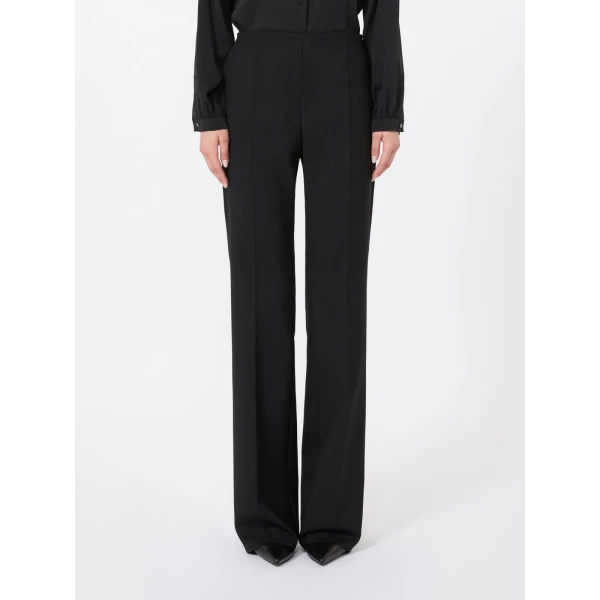 Max Mara Orata Slim-Fit Wool Cloth Trousers in Black | Tailored pants | Coveti