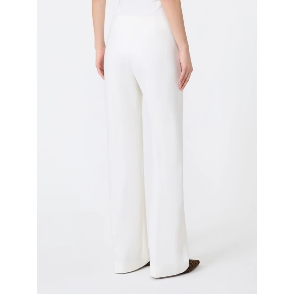 Max Mara Orata Slim-Fit Wool Cloth Trousers in White | Tailored pants | Coveti