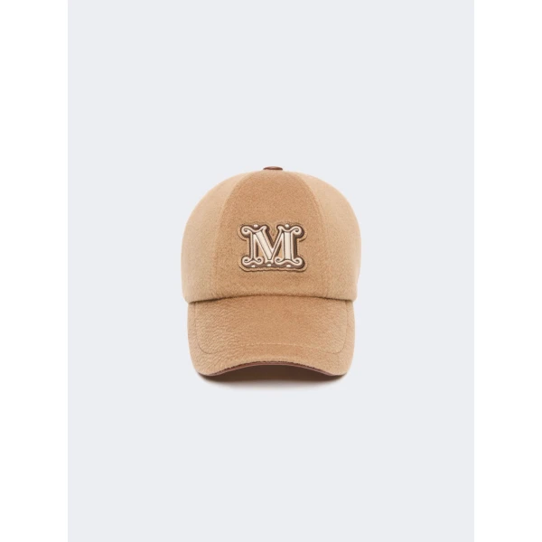 Max Mara Ordine Cashmere Double Drap Baseball Cap in Camel | Hats | Coveti