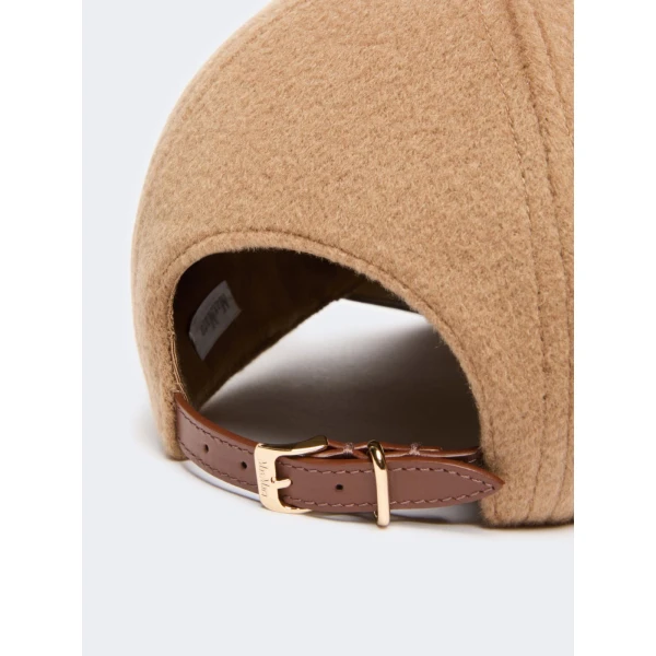 Max Mara Ordine Cashmere Double Drap Baseball Cap in Camel | Hats | Coveti
