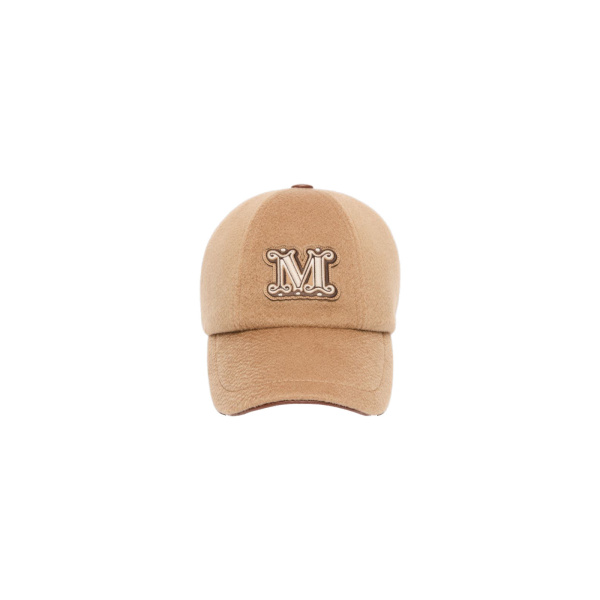 Max Mara Ordine Cashmere Double Drap Baseball Cap in Camel | Hats | Coveti
