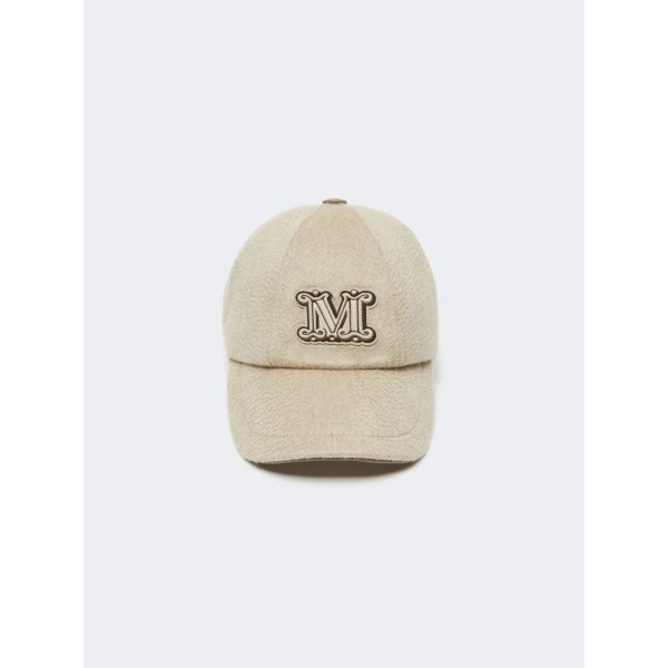 Max Mara Ordine Cashmere Drap Baseball Cap in Sand | Hats | Coveti