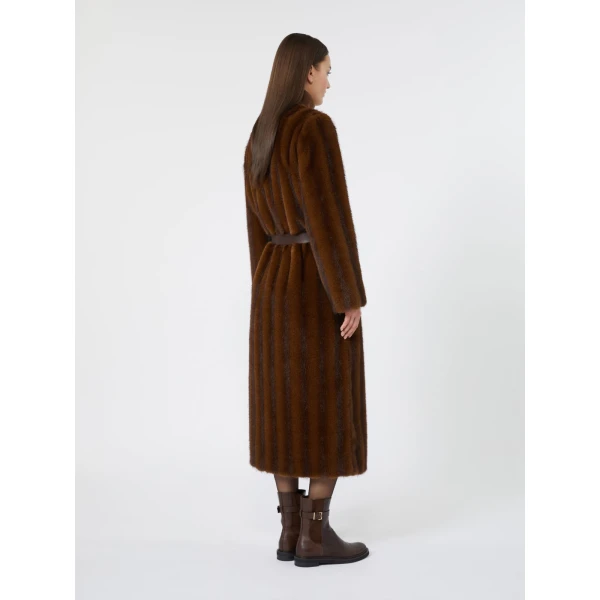 Max Mara Orma Long Textured Coat in Hazelnut Brown | Coats | Coveti