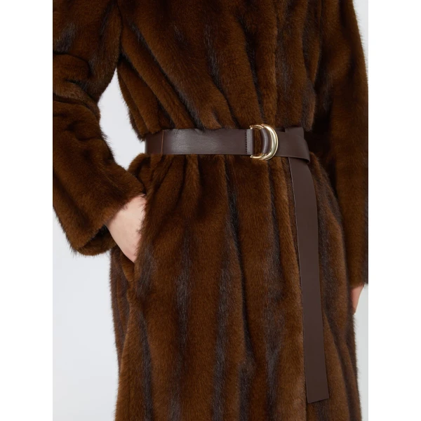 Max Mara Orma Long Textured Coat in Hazelnut Brown | Coats | Coveti