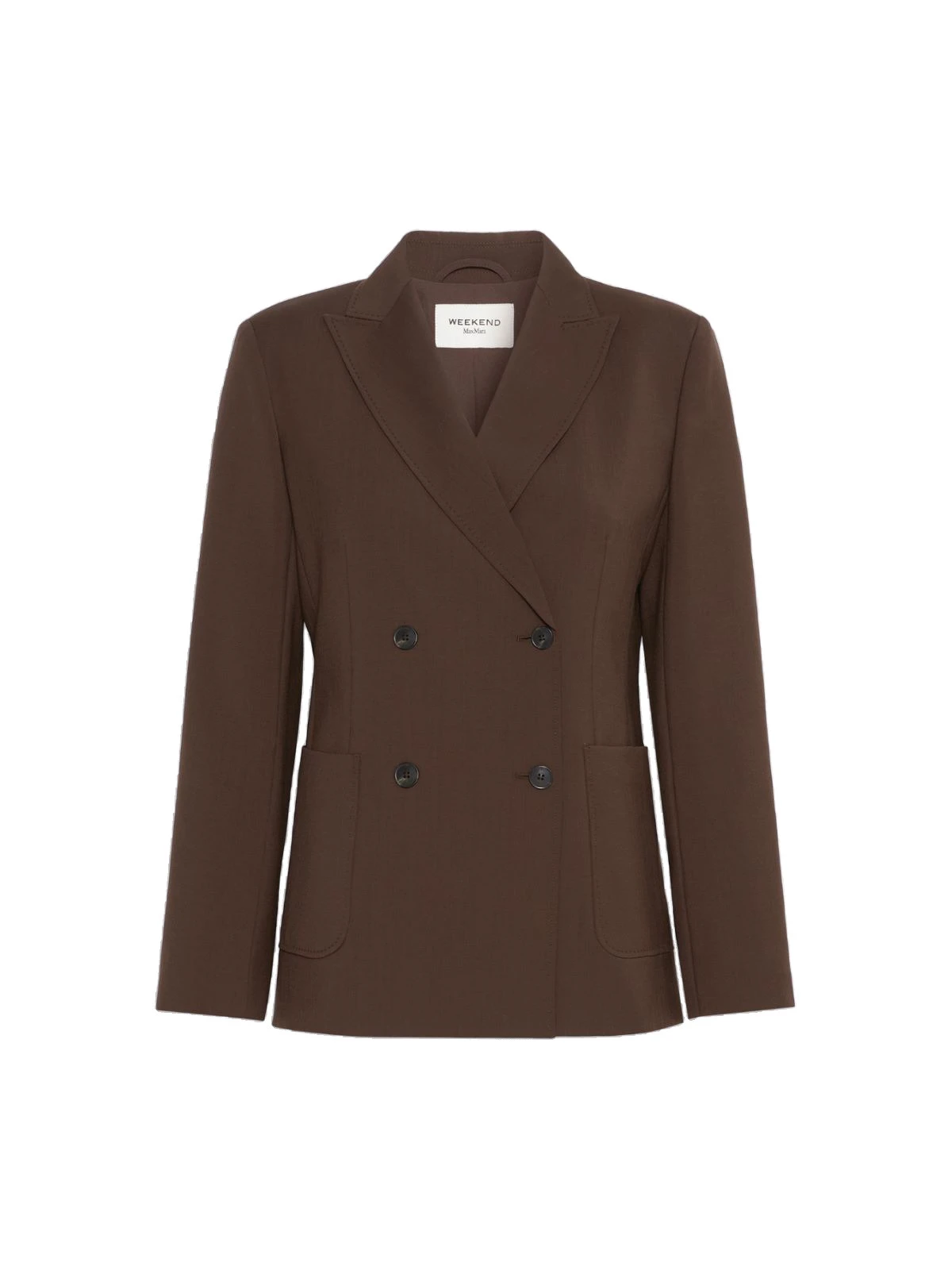 Max Mara Ornati Double-Breasted Wool Blazer in Dark Brown Max Mara Ornati Double-Breasted Wool Blazer in Dark Brown | Blazers | Coveti