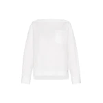 Max Mara Oscuro Cotton Poplin Blouse in White | Blouse | Coveti