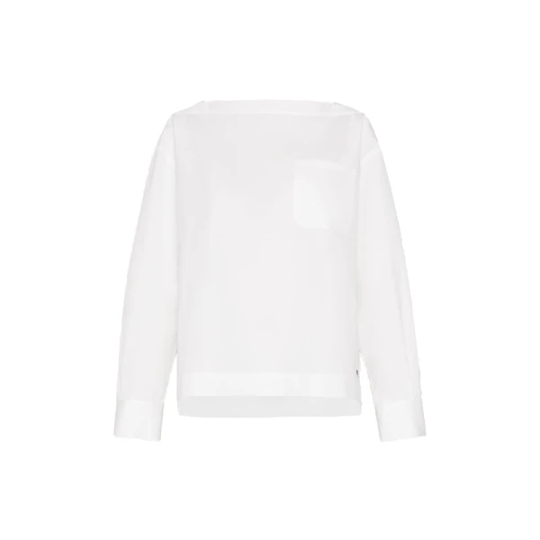 Oscuro Cotton Poplin Blouse in White
