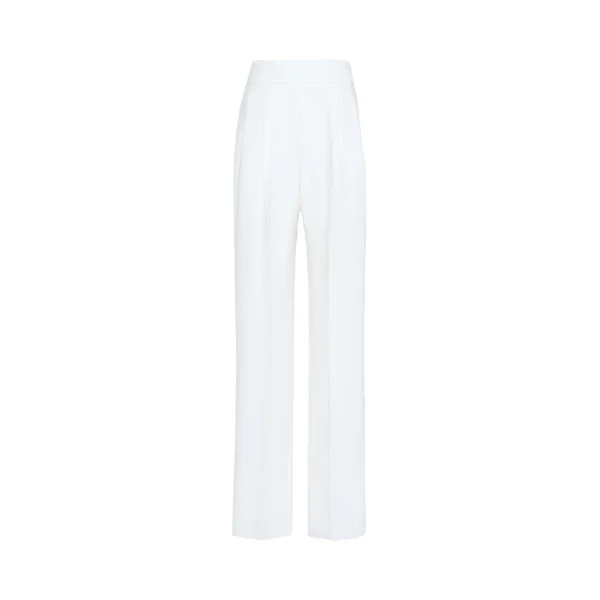 Oscuro Slim-Fit Compact Cady Trousers in White