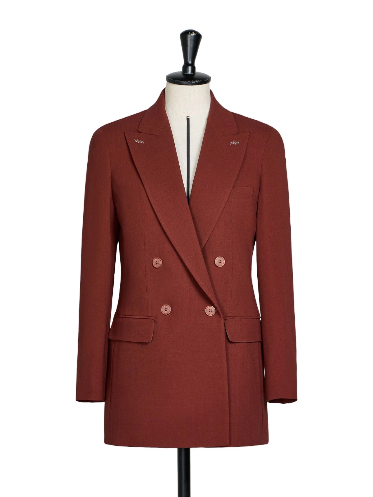 Max Mara Osso Double-Breasted Wool Cady Blazer in Brick Red Max Mara Osso Double-Breasted Wool Cady Blazer in Brick Red | Blazers | Coveti