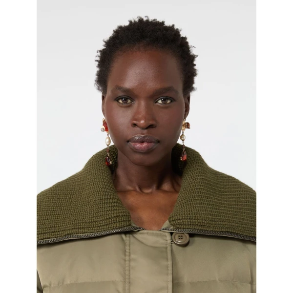 Max Mara Ottano Drop Pendant Earrings in Gold | Earrings | Coveti