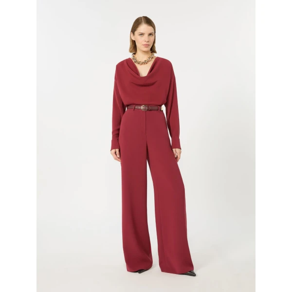 Max Mara Ottimo Technical Cady Blouse in Ruby | Blouse | Coveti