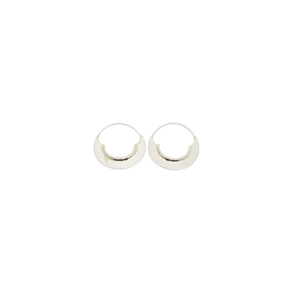 Max Mara Otto Crescent Hoop Earrings in Silver | Earrings | Coveti