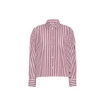 Max Mara Ovatta Boxy Cotton Poplin Shirt in Bordeaux | Shirts | Coveti