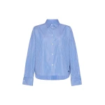 Max Mara Ovatta Boxy Cotton Poplin Shirt in Cornflower Blue | Shirts | Coveti