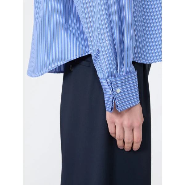 Max Mara Ovatta Boxy Cotton Poplin Shirt in Cornflower Blue | Shirts | Coveti