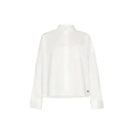 Max Mara Ovatta Boxy Cotton Poplin Shirt in White | Shirts | Coveti