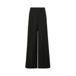 Max Mara Ovvio Wide Leg Wool Trousers in Black | Wide leg pants | Coveti