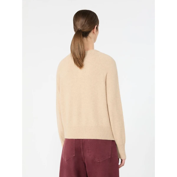 Max Mara Padre Cashmere V-Neck Jumper in Beige | Sweaters | Coveti