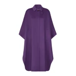 Max Mara Paggio Wool-Blend Maxi Cape in Purple | Coats | Coveti