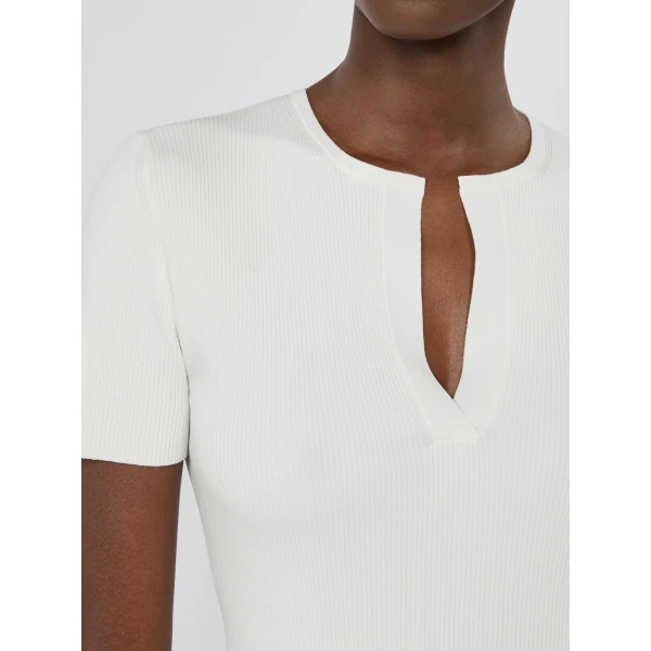 Max Mara Palmeti Viscose Crepe Sweater with Scarf in White | Sweaters | Coveti
