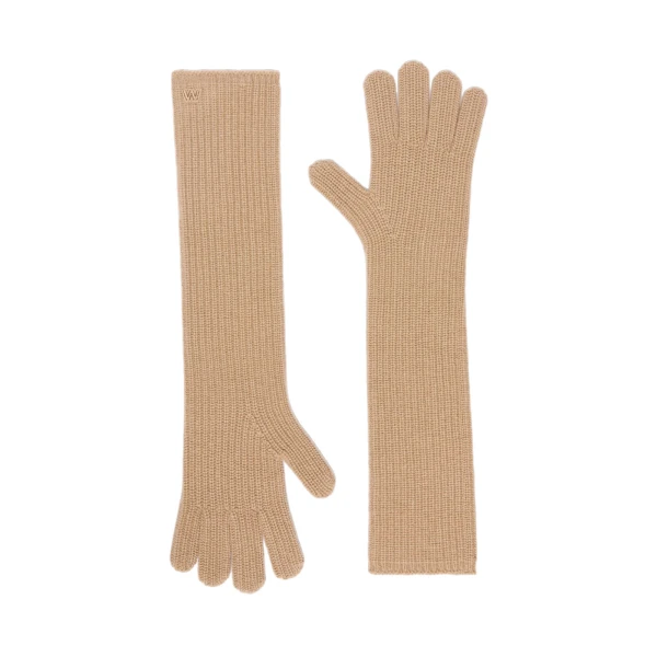Max Mara Palmi Long Cashmere Gloves in Camel | Gloves | Coveti