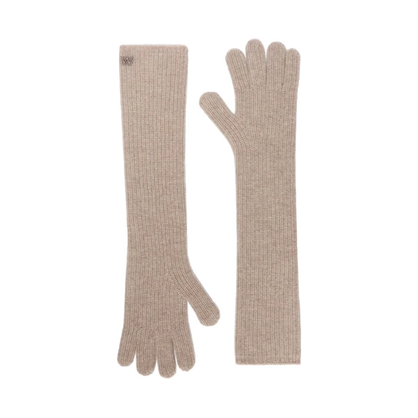 Max Mara Palmi Long Cashmere Gloves in Honey | Gloves | Coveti