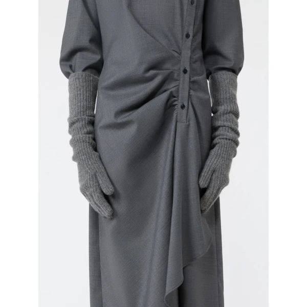 Max Mara Palmi Long Cashmere Gloves in Light Grey | Gloves | Coveti