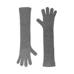 Max Mara Palmi Long Cashmere Gloves in Light Grey | Gloves | Coveti