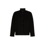 Max Mara Palmizi Double Jersey Wool Bomber Jacket in Black | Blazers | Coveti