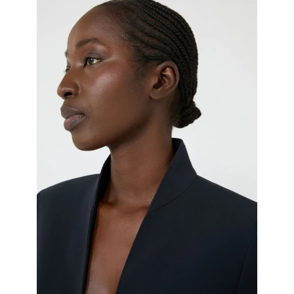 Max Mara Palo Cady Sash Jacket in Midnight Blue | Blazers | Coveti