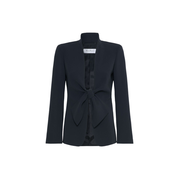 Max Mara Palo Cady Sash Jacket in Midnight Blue | Blazers | Coveti