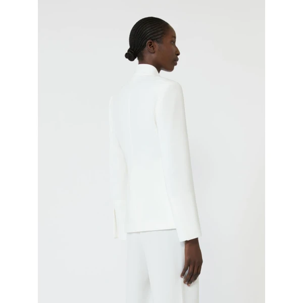 Max Mara Palo Cady Sash Jacket in White | Blazers | Coveti