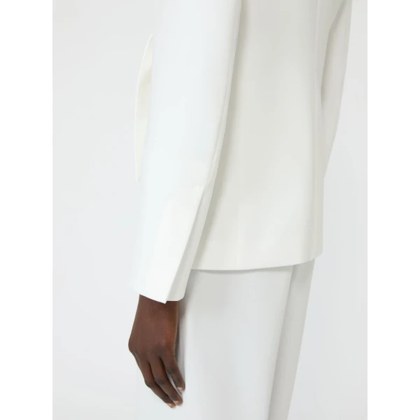 Max Mara Palo Cady Sash Jacket in White | Blazers | Coveti