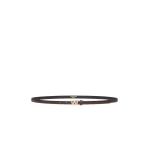 Max Mara Palude Thin Leather Belt in Chocolate | Belts | Coveti