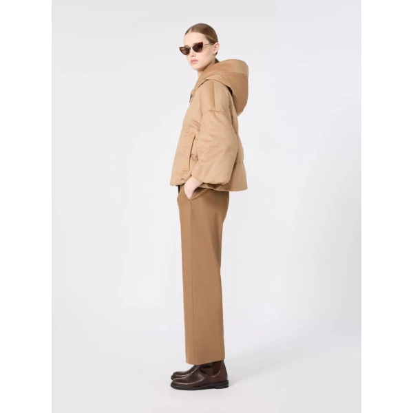 Max Mara Pam Reversible Cape-Style Camel Puffer in Beige | Jackets | Coveti