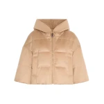 Max Mara Pam Reversible Cape-Style Camel Puffer in Beige | Jackets | Coveti