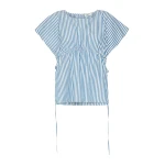 Max Mara Panda Cotton Poplin Blouse in Cornflower Blue | Women | Coveti