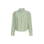 Max Mara Panetto Boxy Cotton Poplin Shirt in Green | Shirts | Coveti