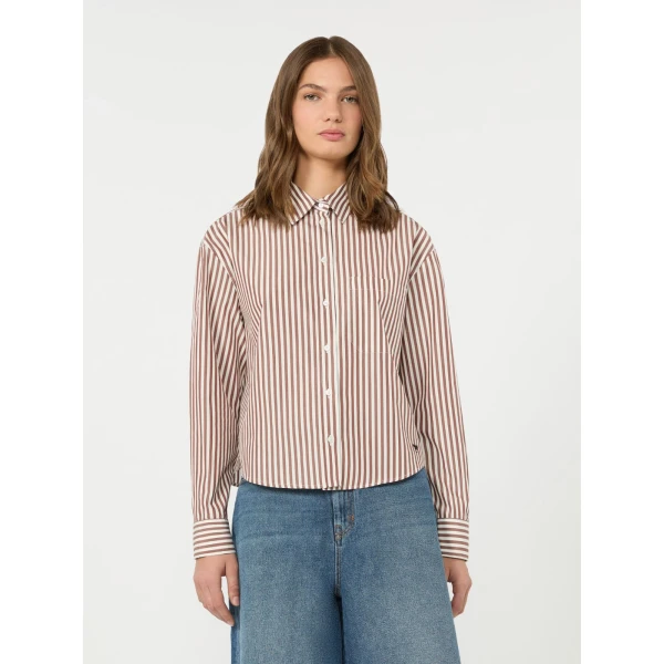 Max Mara Panetto Boxy Cotton Poplin Shirt in Terra Cotta | Shirts | Coveti