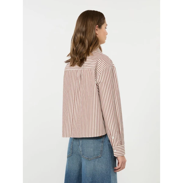 Max Mara Panetto Boxy Cotton Poplin Shirt in Terra Cotta | Shirts | Coveti