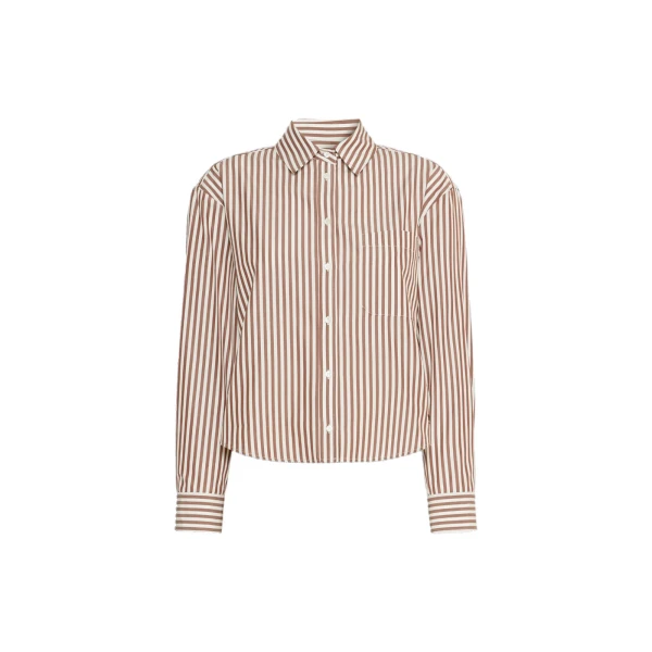 Max Mara Panetto Boxy Cotton Poplin Shirt in Terra Cotta | Shirts | Coveti